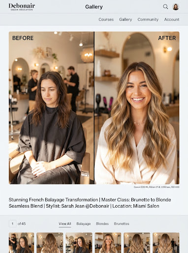 Warm blonde color transformation